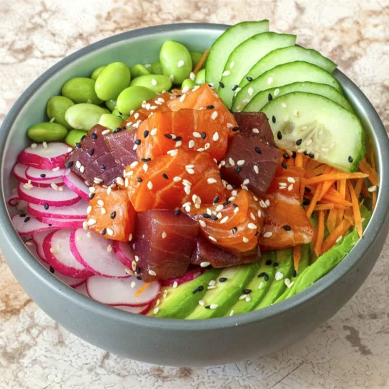 Poke bowl saumon et thon